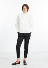 Trim Collar Poplin Blouse in Off White -UEB