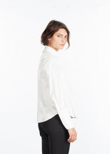 Trim Collar Poplin Blouse in Off White -UEB