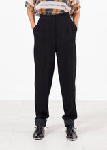 Contrast Cuff Pant in Black -UEB