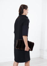 Ostrich Plume Dress in Black -UEB