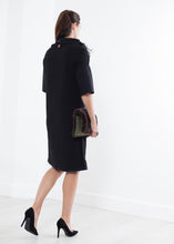 Ostrich Plume Dress in Black -UEB
