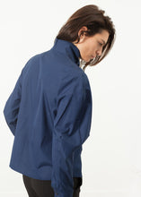 Full Collar Poplin Blouse in Navy -UEB
