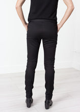 Leather Panel Trouser in Black -UEB