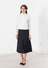 Tulle Pleat Skirt in Navy -UEB