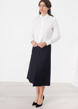 Tulle Pleat Skirt in Navy -UEB