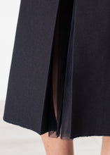 Tulle Pleat Skirt in Navy -UEB