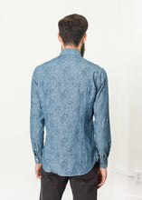 Floral Button-Up in Blue -UEB