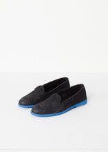 Suede Loafers - Black/Blue -UEB