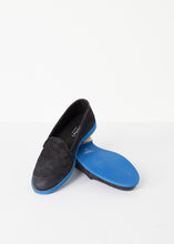 Suede Loafers - Black/Blue -UEB