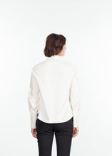 Trim Collar Poplin Blouse in Off White -UEB