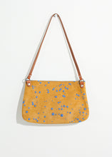 Ink Splatter Shoulder Bag in Mustard/Blue -UEB